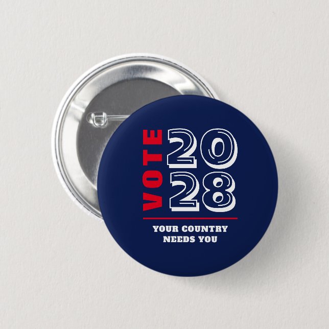 Democratic Conservative Republican Election Voter Button (Vorne & Hinten)