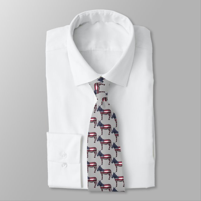 Democratic Donkey Neck Tie Krawatte (Gebunden)