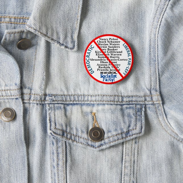 Democratic Far Left USA Button (Beispiel)