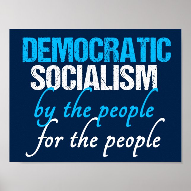 Democratic Socialism Social Democracy Definition Poster (Vorne)