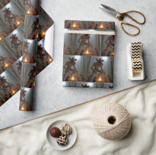 Demogorgon-Kreaturen um ein Lagerfeuer Geschenkpapier