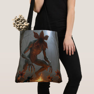 Demogorgon-Kreaturen um ein Lagerfeuer Tasche