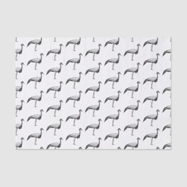 Demoiselle crane bird cartoon illustration  seidenpapier (Vorderseite)
