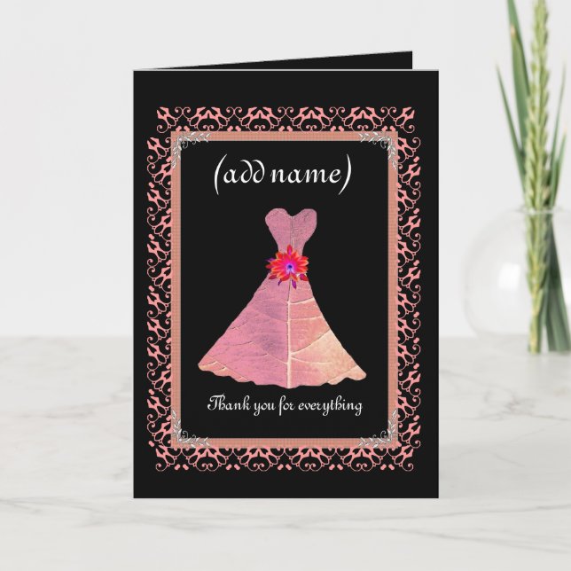 Demoiselle d'honneur Mariage Merci - Robe PÊCHE (Devant)