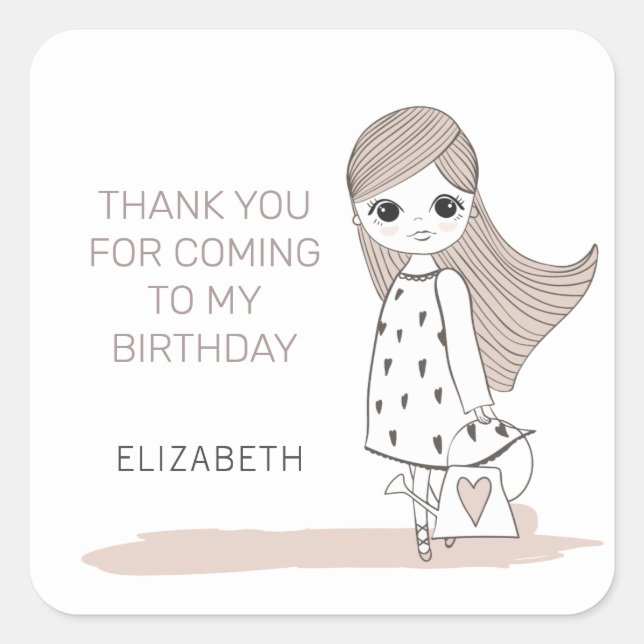 demoiselle d'honneur | Sticker d'anniversaire pers (Devant)