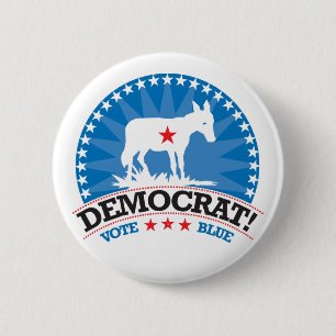Demokrat! Abstimmungs-Blau! Button