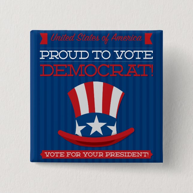 Demokrat Button (Vorderseite)