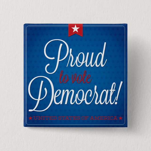 Demokrat Button (Vorderseite)