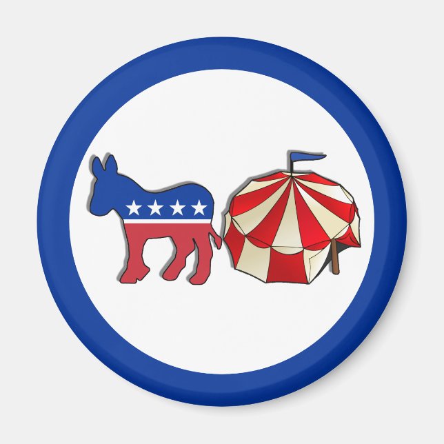 Demokrat Circus Donkey Magnet (Vorne)