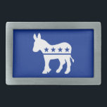 Demokrat Donkey Belt Buckle Rechteckige Gürtelschnalle<br><div class="desc">Der demokratische Donkey-Gürtel knöpfe anpassbare Hintergründe. Wählen Sie die gewollt Hintergrundfarbe aus,  indem Sie Anpassen - Bearbeiten - Hintergrund.</div>