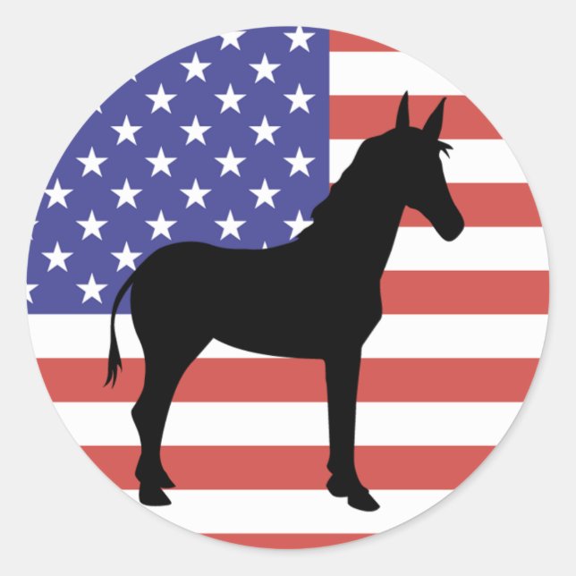 Demokrat Donkey Flag Stickers (Vorderseite)