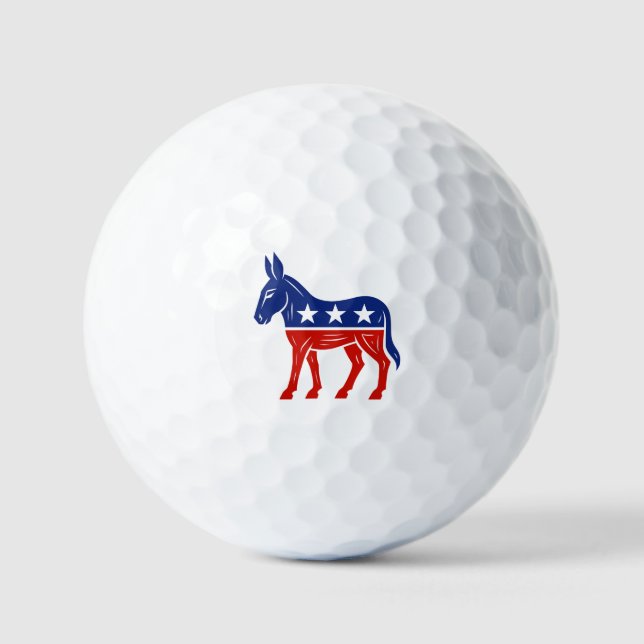 Demokrat Donkey Golf Balls Golfball (Vorderseite)