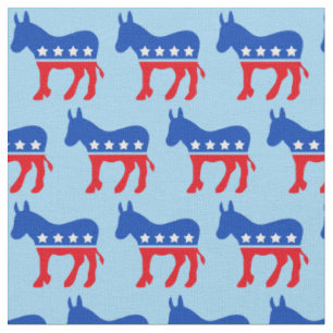 Demokrat Donkey Niedlich Blue Political Stoff