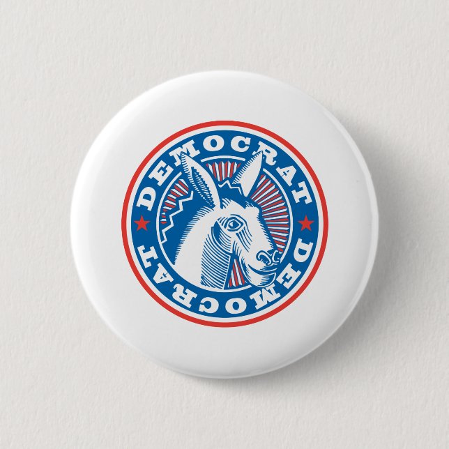 Demokrat Esel Button (Vorderseite)