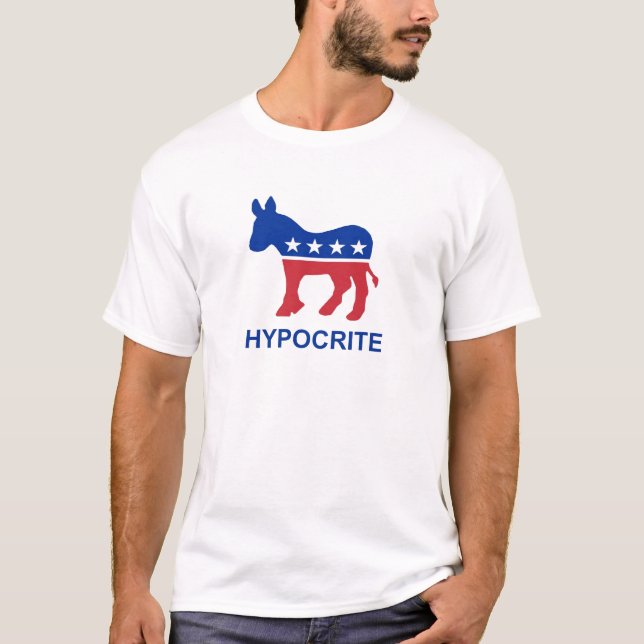 Demokrat-Esel-Heuchler T-Shirt (Vorderseite)