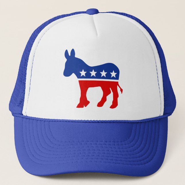 Demokrat-Esel-Hut Truckerkappe (Vorderseite)