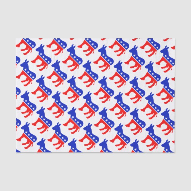 Demokrat-Esel Seidenpapier (Vorderseite)