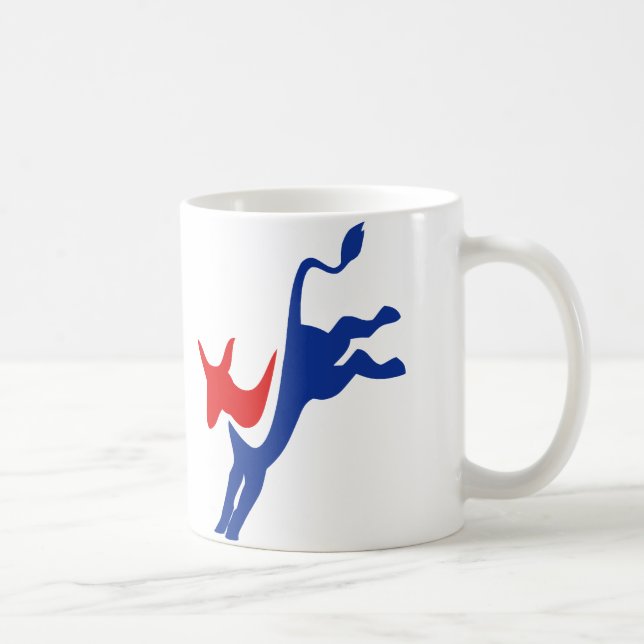 Demokrat-Esel-Tasse Kaffeetasse (Rechts)