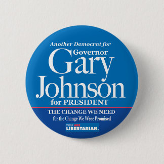 Demokrat für Knopf Garys Johnson Button
