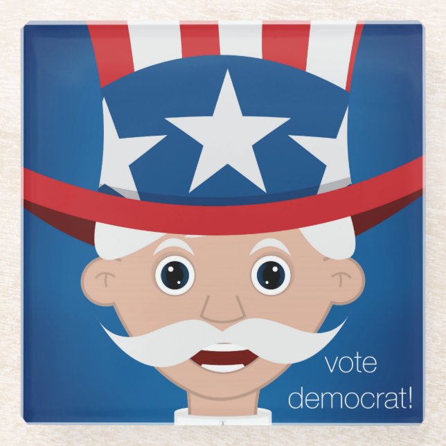Demokrat Glasuntersetzer (Vorderseite)