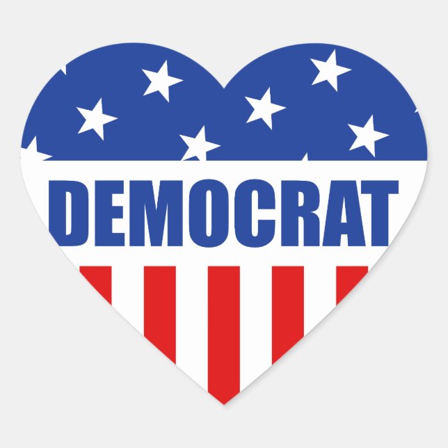 Demokrat Heart Sticker (Vorderseite)