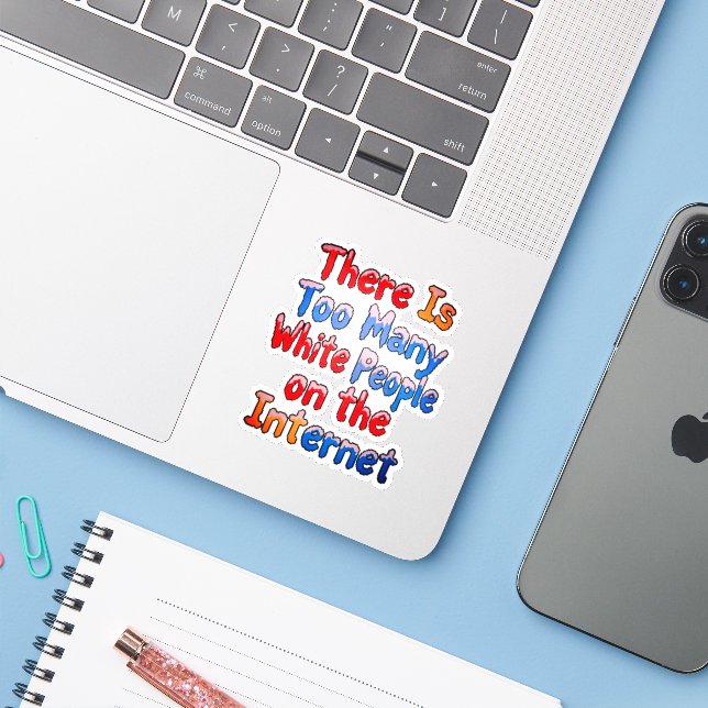 DEMOKRAT INTERNET AUFKLEBER (Laptop mit iPhone)