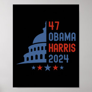 Demokrat Obama Harris 2024 Präsidentschaftswahl Poster