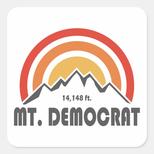 Demokrat Quadratischer Aufkleber (Vorderseite)