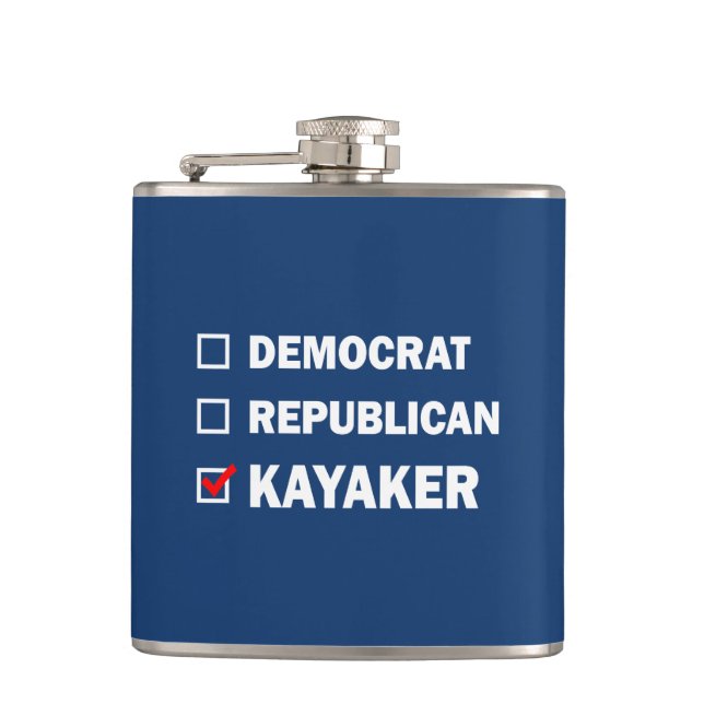 Demokrat Republikaner Kayaker Flachmann (Vorderseite)