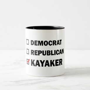 Demokrat Republikaner Kayaker Zweifarbige Tasse