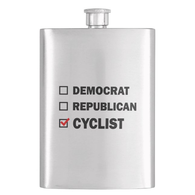 Demokrat Republikaner Zyklist Flachmann (Vorderseite)