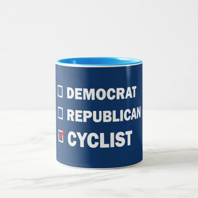 Demokrat Republikaner Zyklist Zweifarbige Tasse (Mittel)