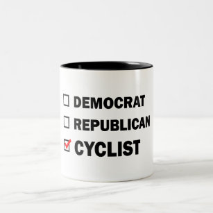 Demokrat Republikaner Zyklist Zweifarbige Tasse
