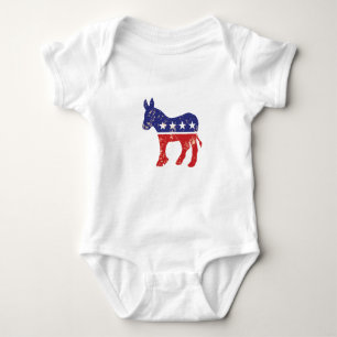 Demokrat ursprünglicher Esel beunruhigtes TAN Baby Strampler