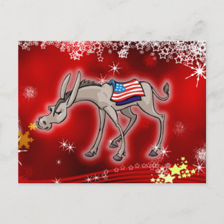 Demokrat-Weihnachten Feiertagspostkarte