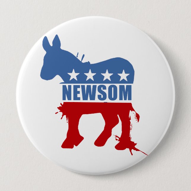 Demokraten für Newsom Button (Vorderseite)