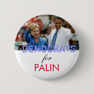 Demokraten für Palin Button