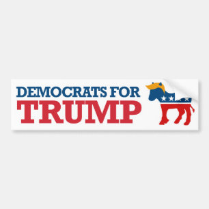 Demokraten für Trump —.png Autoaufkleber