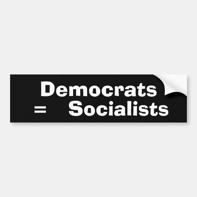 Demokraten = Sozialisten Autoaufkleber (Vorne)