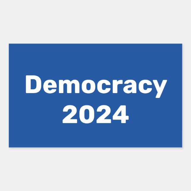 Demokratie 2024 Präsidentschaftswahl Rechteckiger Aufkleber (Vorderseite)