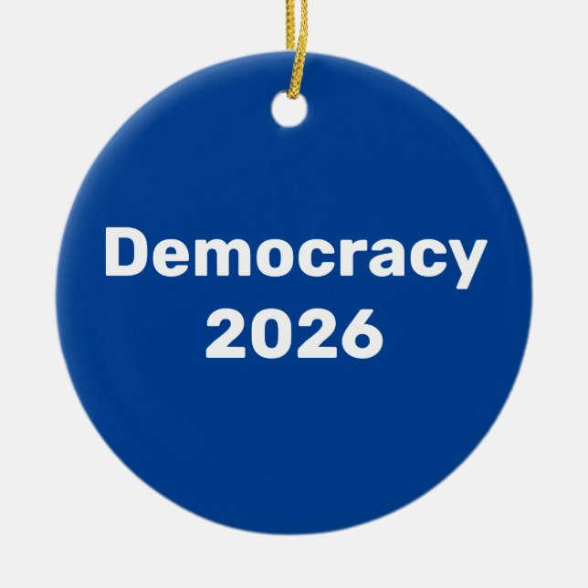 Demokratie 2026 Zwischenwahlen Keramik Ornament (Vorne)