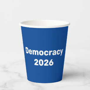 Demokratie 2026 Zwischenwahlen Pappbecher
