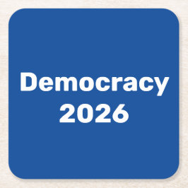 Demokratie 2026 Zwischenwahlen Rechteckiger Pappuntersetzer