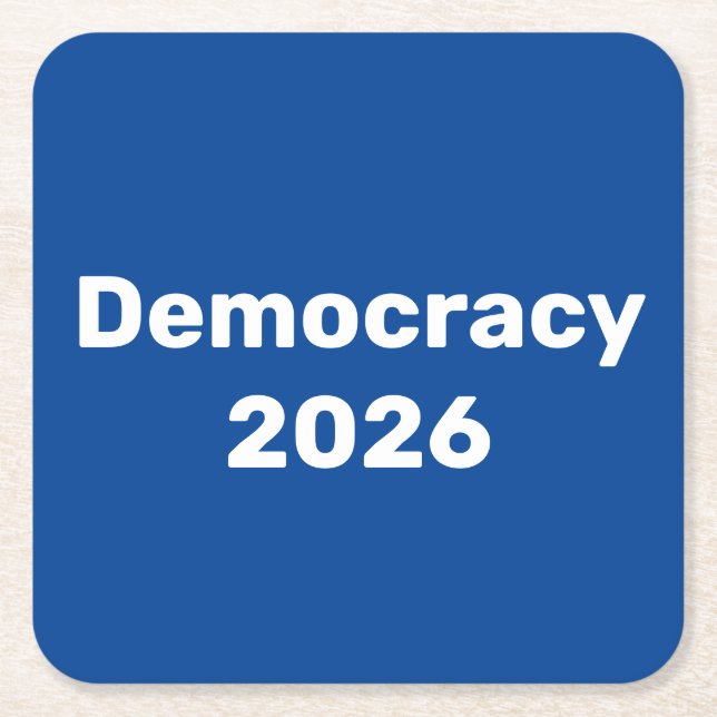 Demokratie 2026 Zwischenwahlen Rechteckiger Pappuntersetzer (Vorderseite)