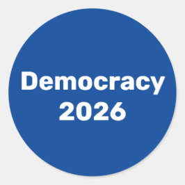 Demokratie 2026 Zwischenwahlen Runder Aufkleber