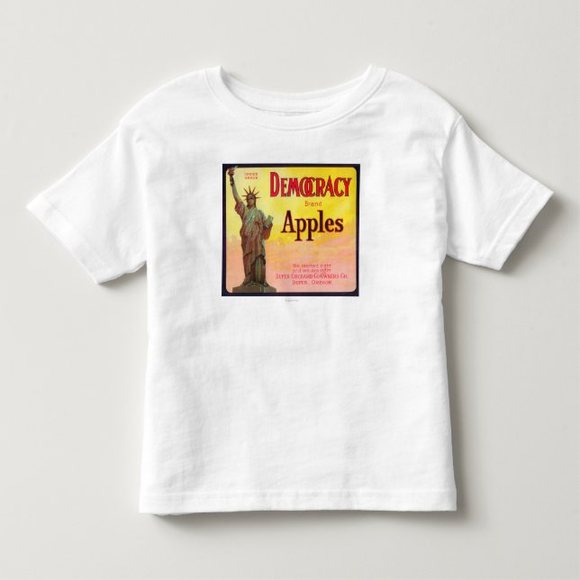 Demokratie-Apple-Kiste LabelDufur ODER Kleinkind T-shirt (Vorderseite)