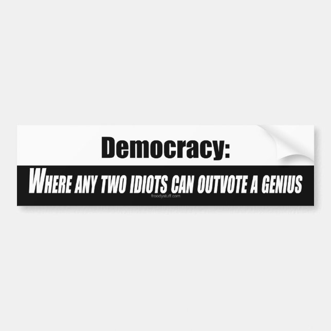Demokratie Autoaufkleber (Vorne)