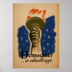 Demokratie ein Vintages Plakat der