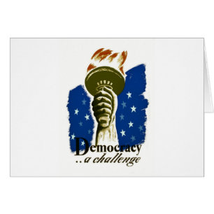 Demokratie. Eine Herausforderung - WPA-Plakat -