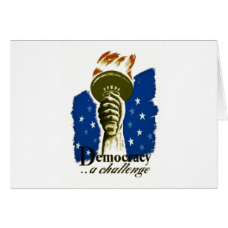 Demokratie. Eine Herausforderung - WPA-Plakat -